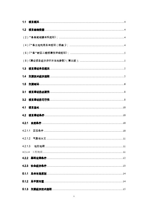 某某新农村建设项目可行性研究报告