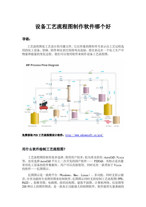 设备工艺流程图制作软件哪个好