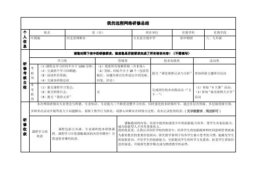 2013年国培网络研修总结叶国振