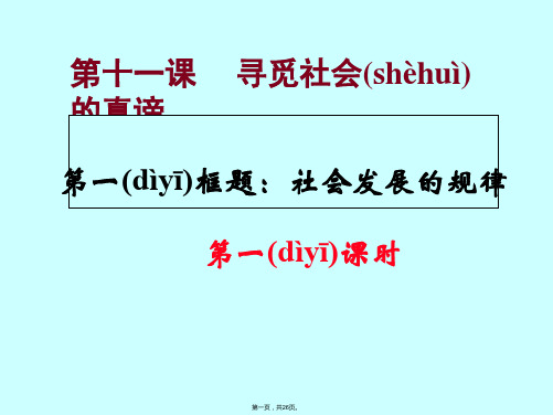 陕西省安康市汉滨高级中学高中政治必修4教学课件社会发展的规律2