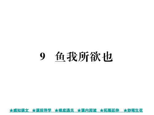 九年级语文9. 鱼我所欲也PPT优秀课件