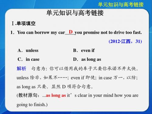 英语选修6外研版Module 4四川课件：模块知识与高考链接