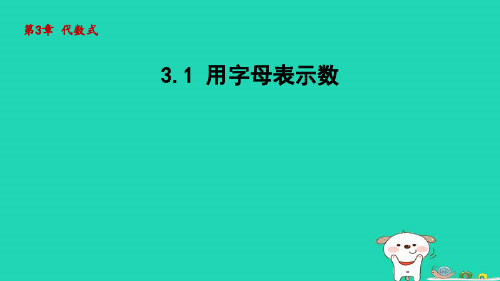 七年级数学上册第3章代数式3-1用字母表示数课件青岛版