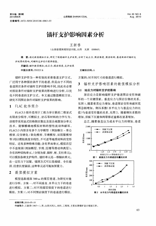 锚杆支护影响因素分析