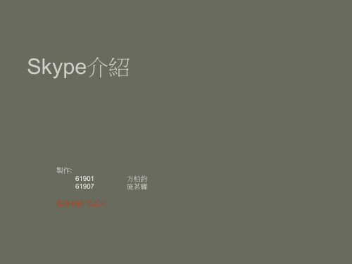 Skype介绍