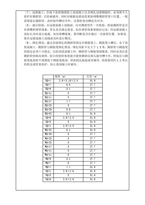 测斜管埋设技术交底