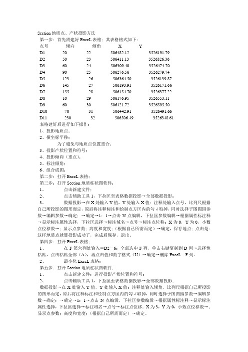 excel批量投影地质点和产状