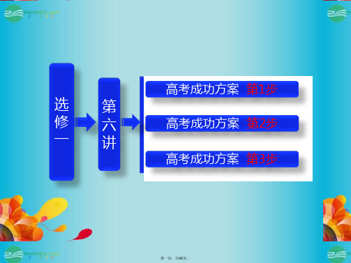 高考生物一轮复习 第六讲 植物有效成分的提取(教材专题6)课件 新人教版选修1