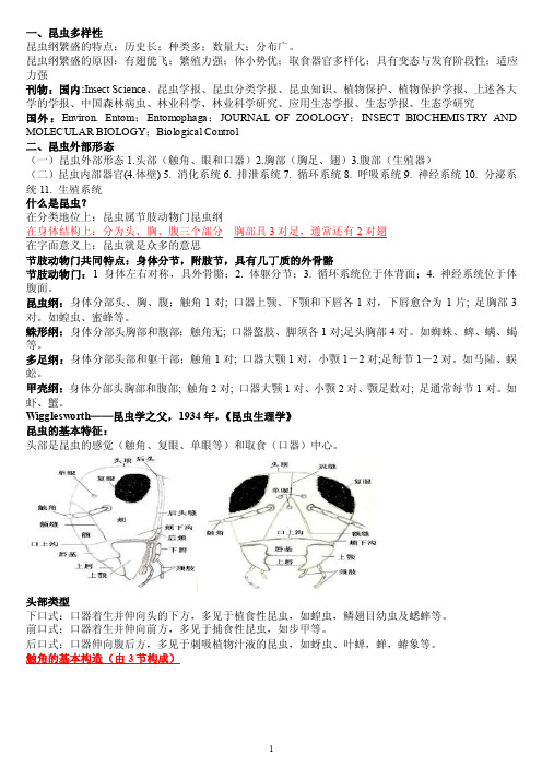 昆虫学资料——精选推荐