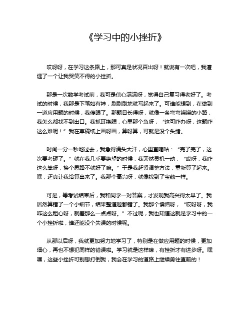 《学习中的小挫折》