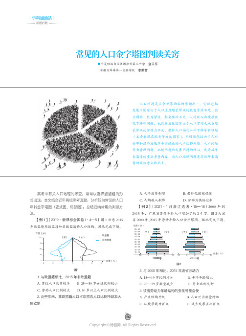 常见的人口金字塔图判读关窍