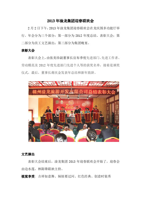 2013年淦龙集团迎春联欢会