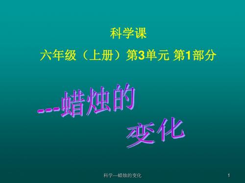 六年级科学蜡烛的变化