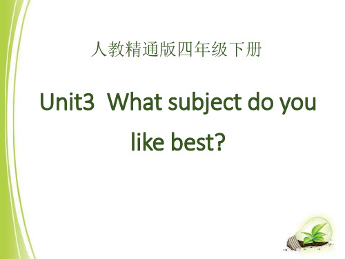 《What subject do you like best》PPT课件4