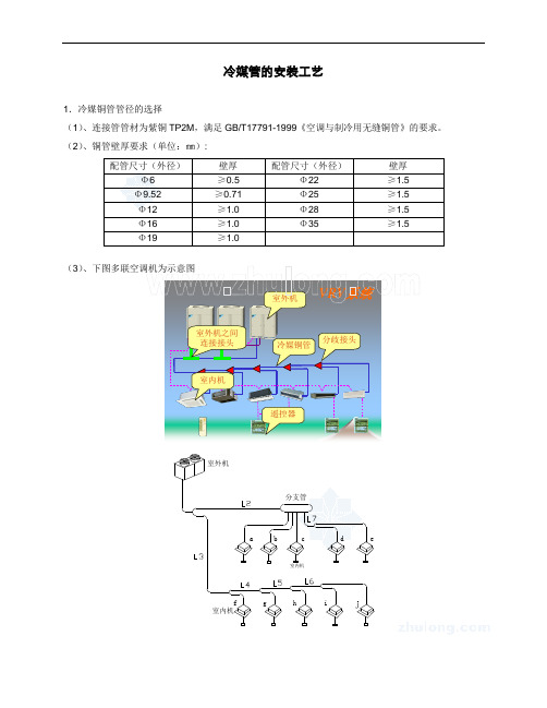 冷媒管的安装工艺