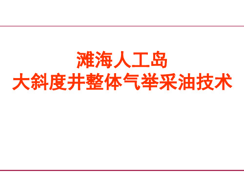 滩海人工岛整体气举采油技术