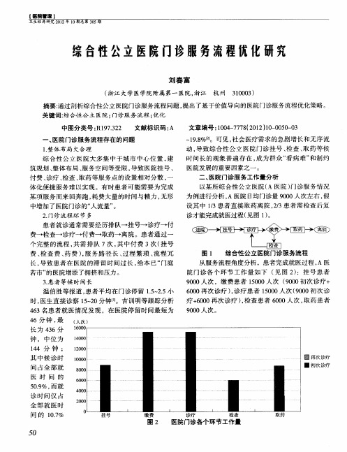 综合性公立医院门诊服务流程优化研究