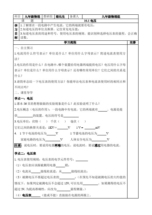 16.1电压学案