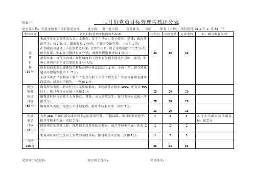 党员目标管理考核评分表(新表)