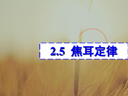 最新-2021学年教科版选修31 2.5焦耳定律 课件51张 精品