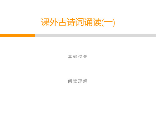 2020春人教部编版八年级语文下册教学课件：第3单元 课外古诗词诵读1(共15张PPT)