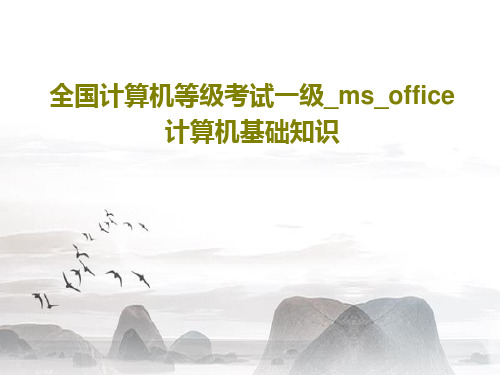 全国计算机等级考试一级_ms_office计算机基础知识共44页文档