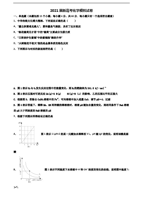 内蒙古呼伦贝尔市2021年高考化学经典试题