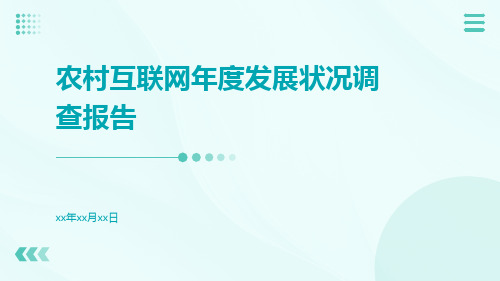 农村互联网年度发展状况调查报告