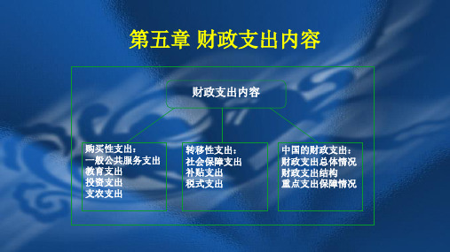 第五章 财政支出内容   《财政学》PPT课件