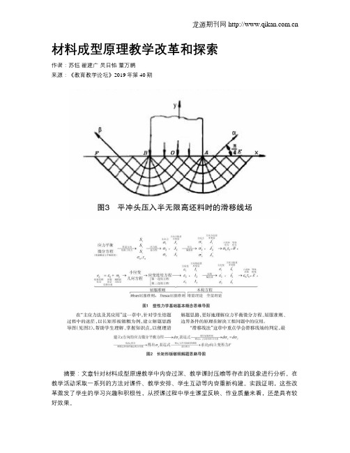 材料成型原理教学改革和探索