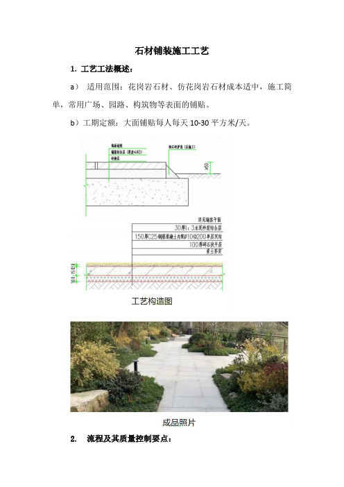 石材铺装施工工艺