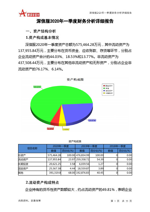 深信服2020年一季度财务分析详细报告