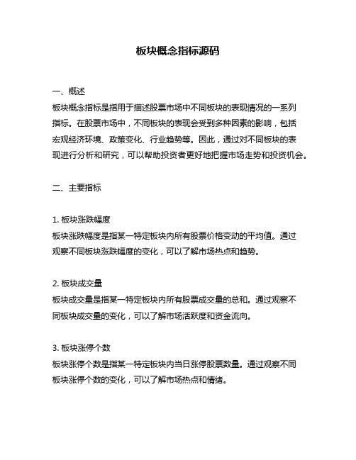 板块概念指标源码