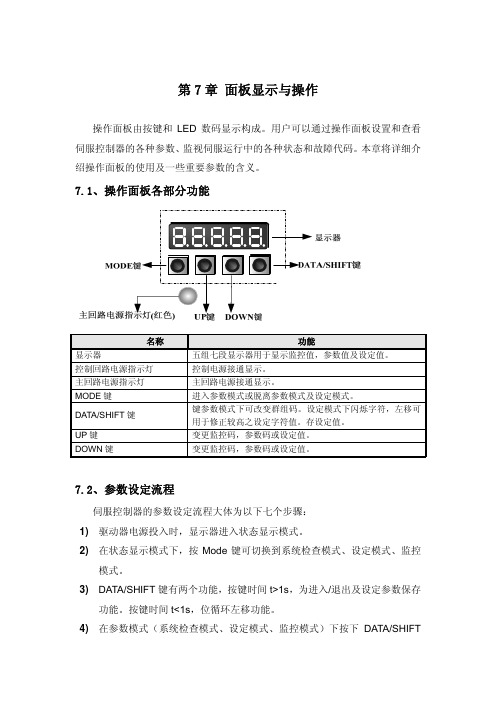 STEP伺服驱动器说明书第七章