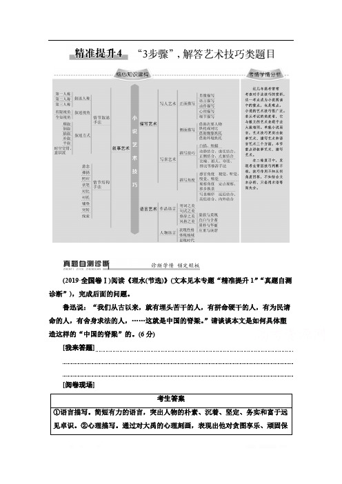 2020新课标高考语文二轮教师用书：专题3 精准提升4 “3步骤”解答艺术技巧类题目 