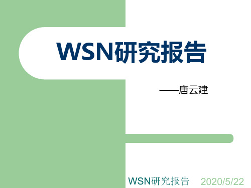 WSN研究报告