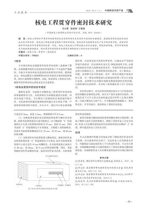 核电工程贯穿件密封技术研究