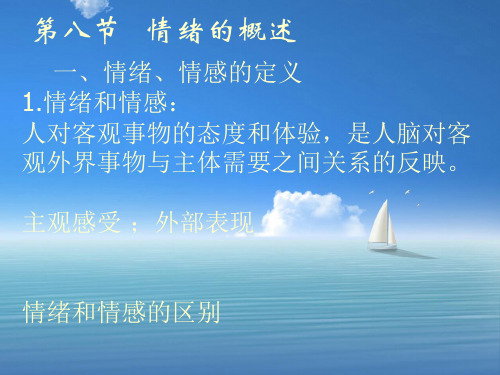 心理咨询师 普通心理学第八节 情绪、情感和意志.ppt