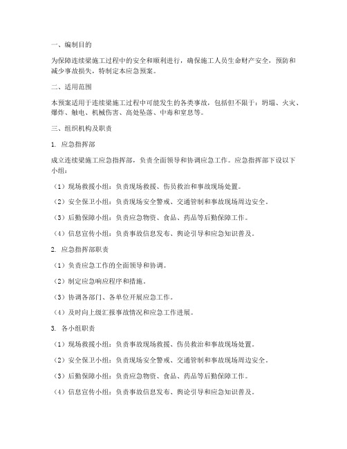 连续梁应急预案