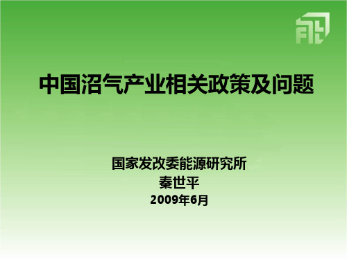 中国沼气产业相关政策及问题