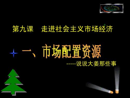 高中政治_经济生活_第四单元_第九课_第一节_市场配置资源课件