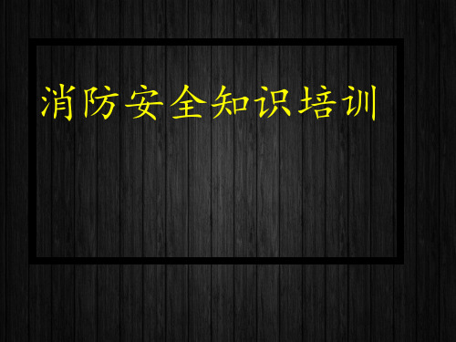 消防安全责任人和管理人培训材料  ppt课件