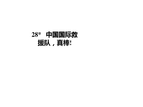 人教版语文三下《中国国际救援队真棒》PPT课件