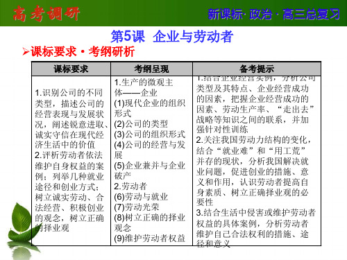 2014版《高考调研》高考政治(新课标)一轮总复习配套课件必修一5