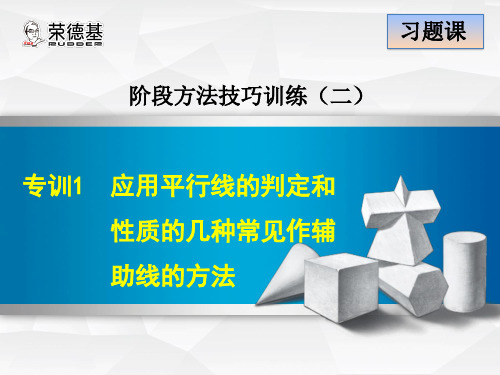 专训1  应用平行线的判定和性质的几种常用作辅助线的方法