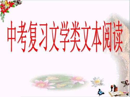 中考复习文学类文本阅读ppt