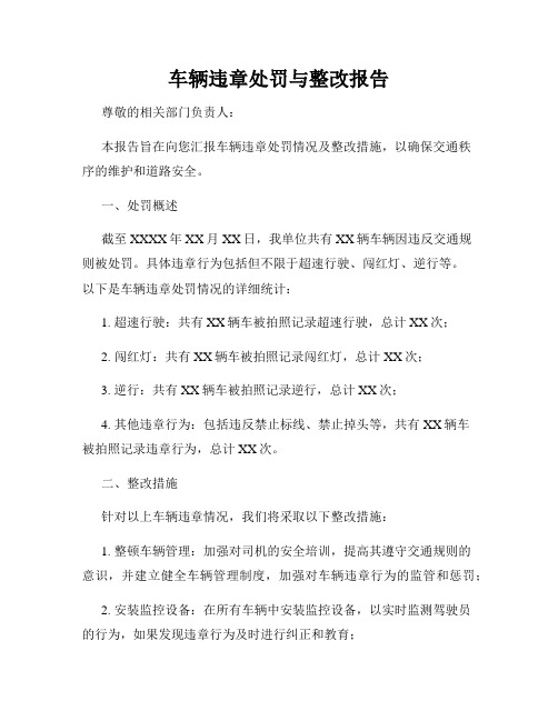 车辆违章处罚与整改报告