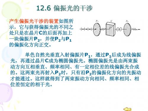 12.6 偏振光的干涉