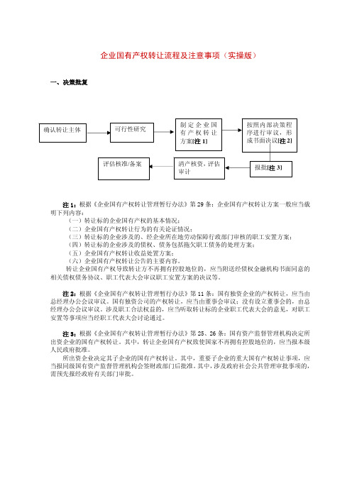 (2016.5)企业国有产权转让流程及注意事项(实操版)