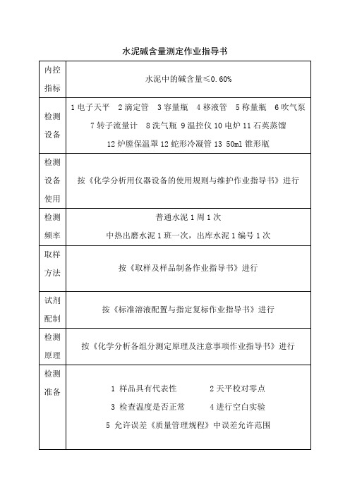 水泥碱含量作业指导书